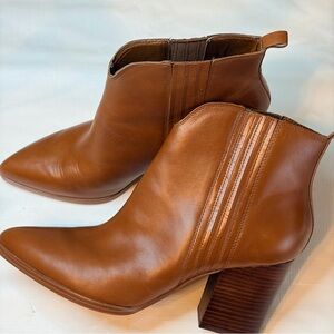 Marc Fisher Brown Leather Heeled Boots